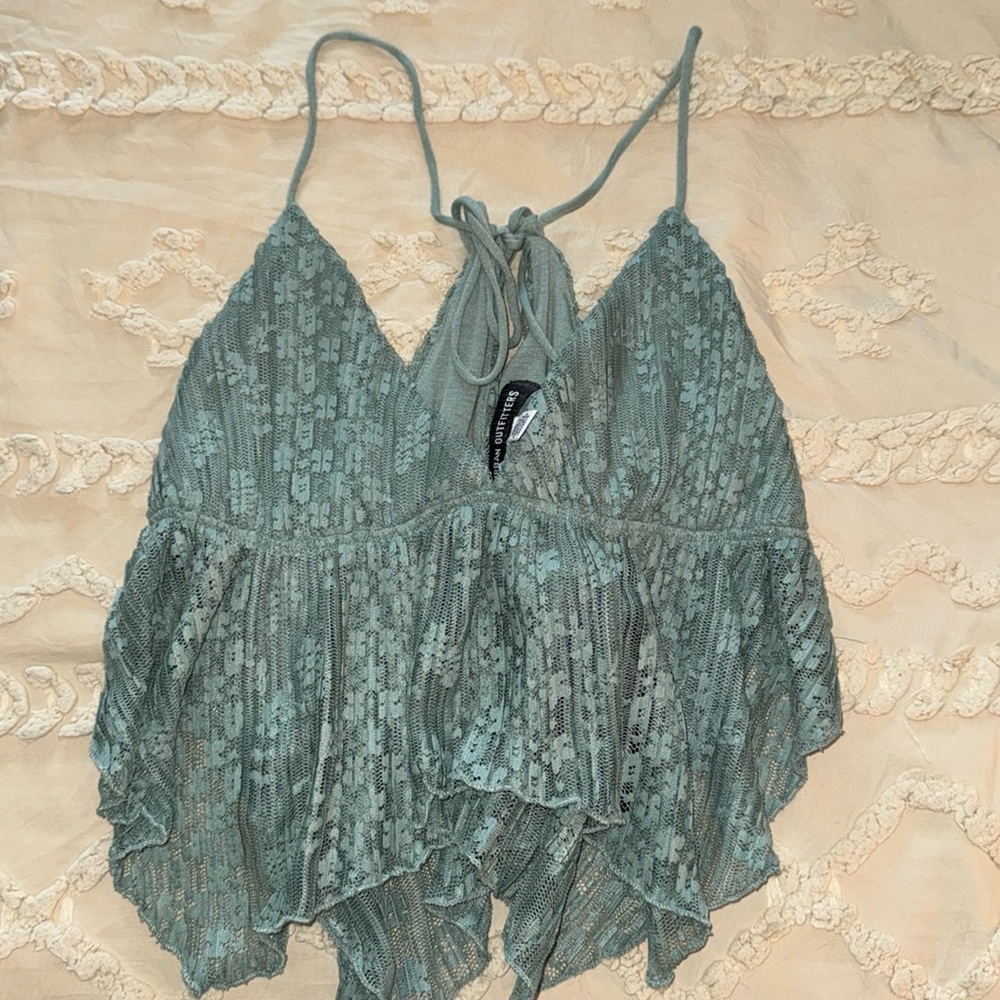 urban green tie top